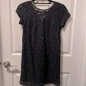 Ann Taylor Loft Navy Blue Lace Dress